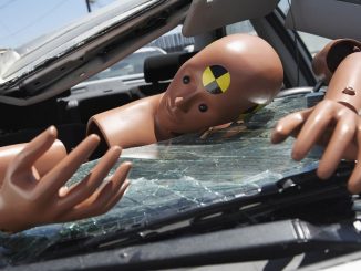 crash test dummy no seat-belt